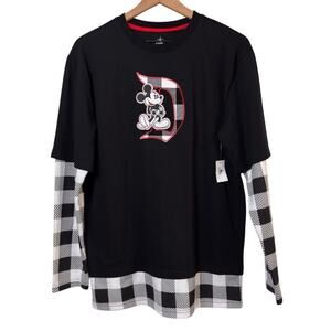 DISNEY PARKS DISNEY MICKEY MOUSE LAYERED LONG SLEEVE T-SHIRT SIZE SMALL NWT
